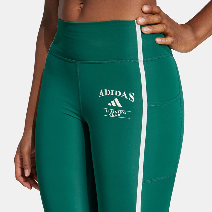 adidas Women's Optime Heritage Training Leggings Green image number 3