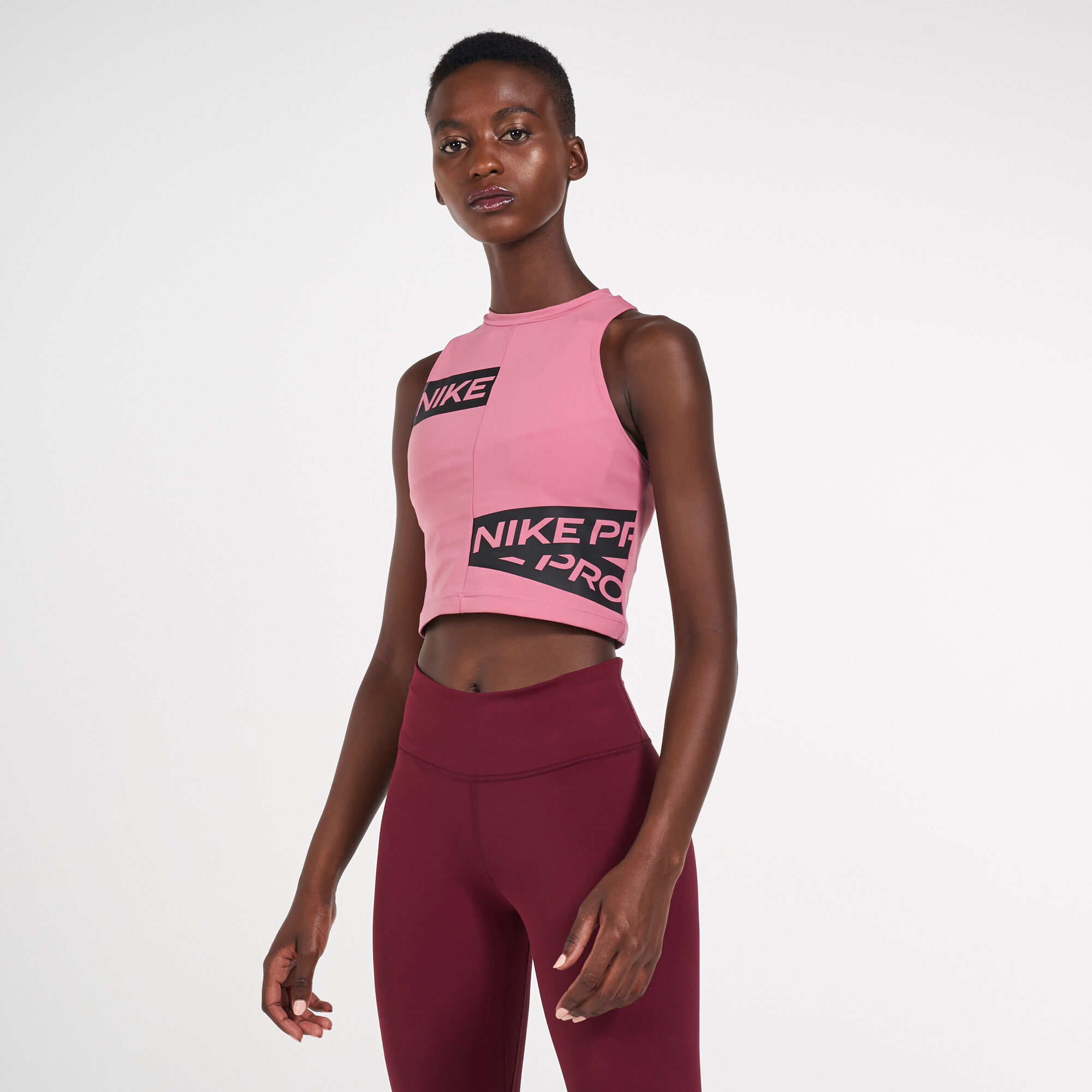 Buy Nike Women s Pro PP3 Trompe Crop Tank Top Pink in Kuwait SSS