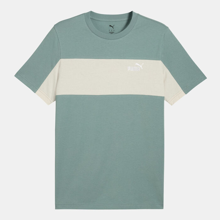 PUMA Men's Essential Block T-Shirt Green image number 0