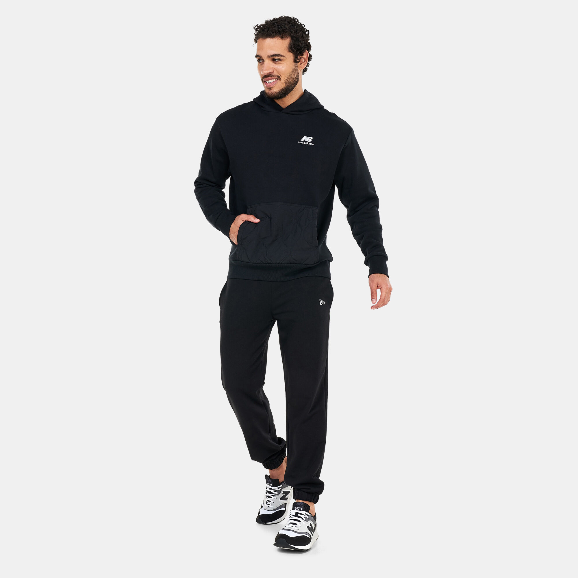 New balance quilted hoodie sale