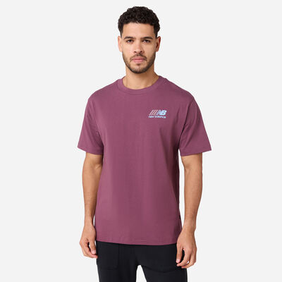 New Balance Men's Athletics Logo T-Shirt Purple