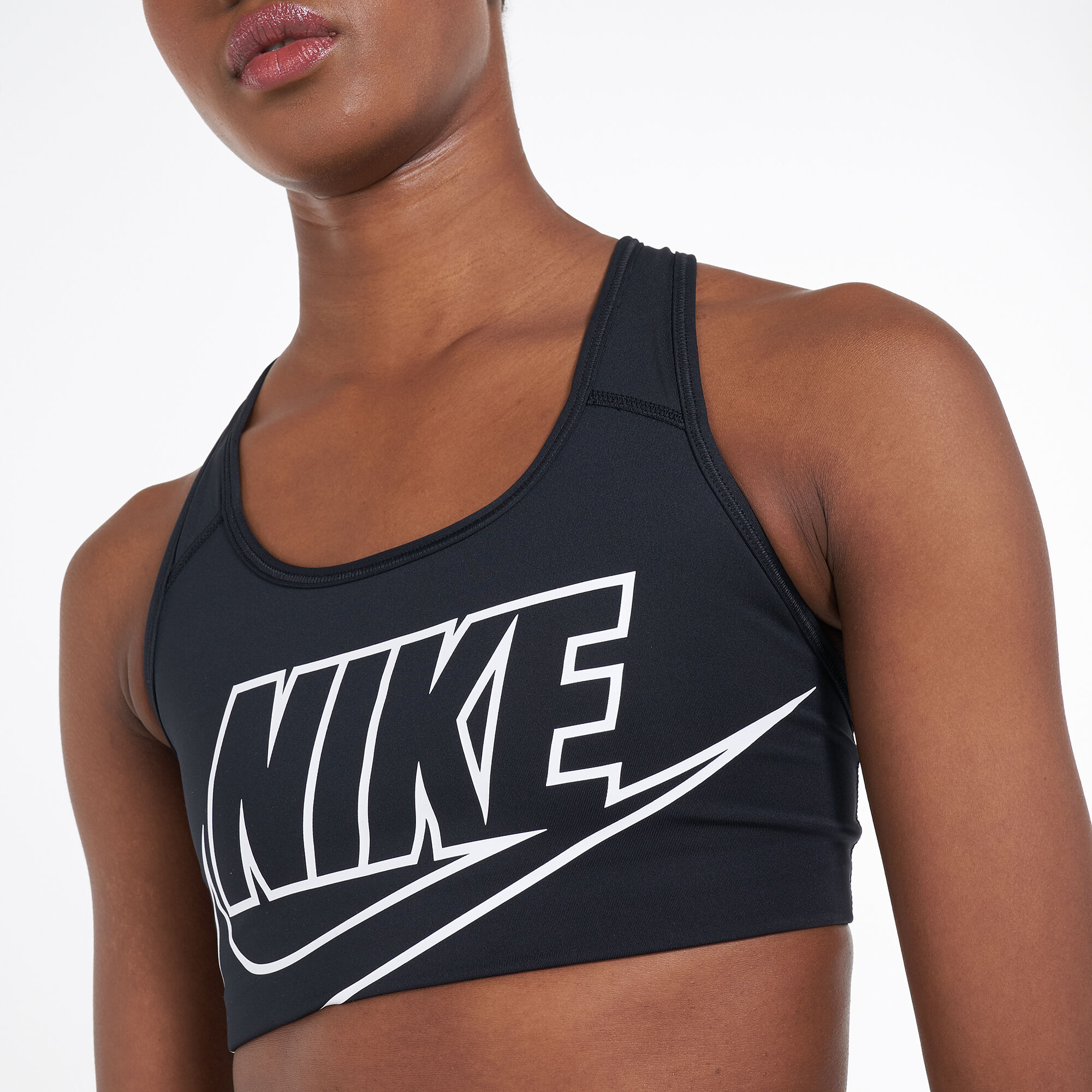 Women s Swoosh Futura Sports Bra Black Nike in Kuwait SSS