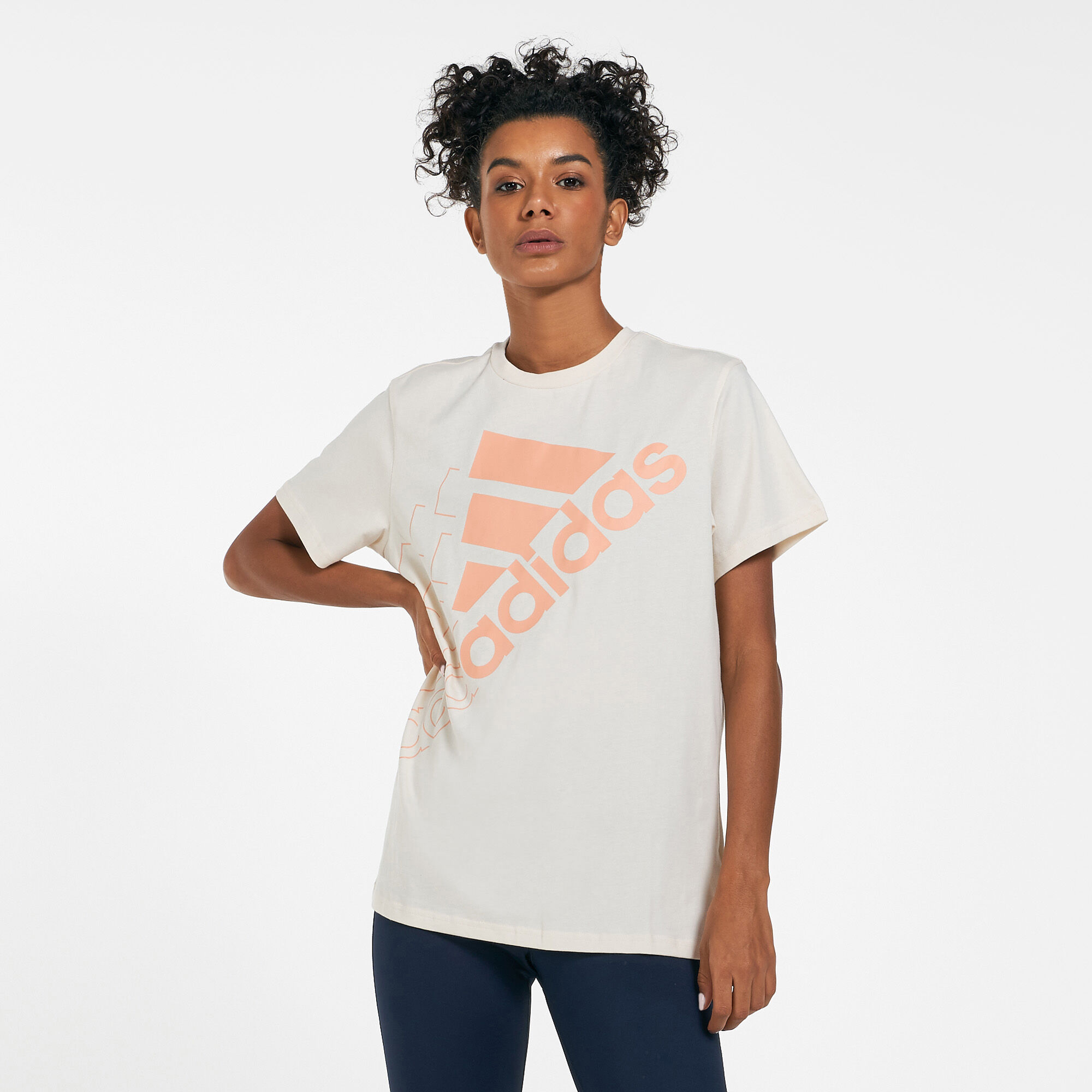 Adidas boyfriend t shirt best sale