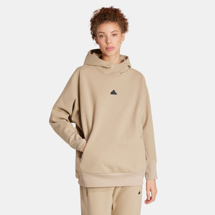 adidas Women's Z.N.E. Winterized Hoodie Green image number 0