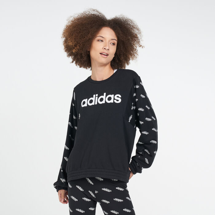 Buy adidas Women's Essentials Favorites Sweatshirt Black in Kuwait -SSS