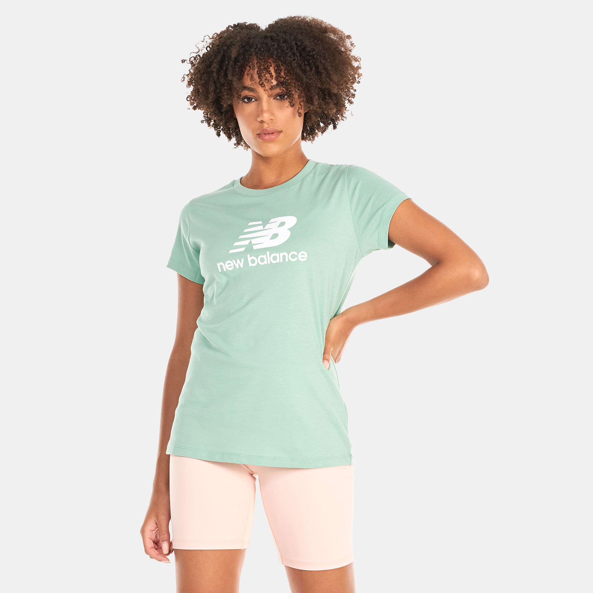 New balance essentials stacked logo tee cheap