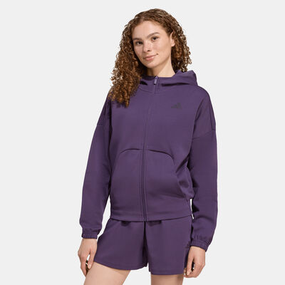 adidas Women's Future Icons Small Logo Hoodie Purple