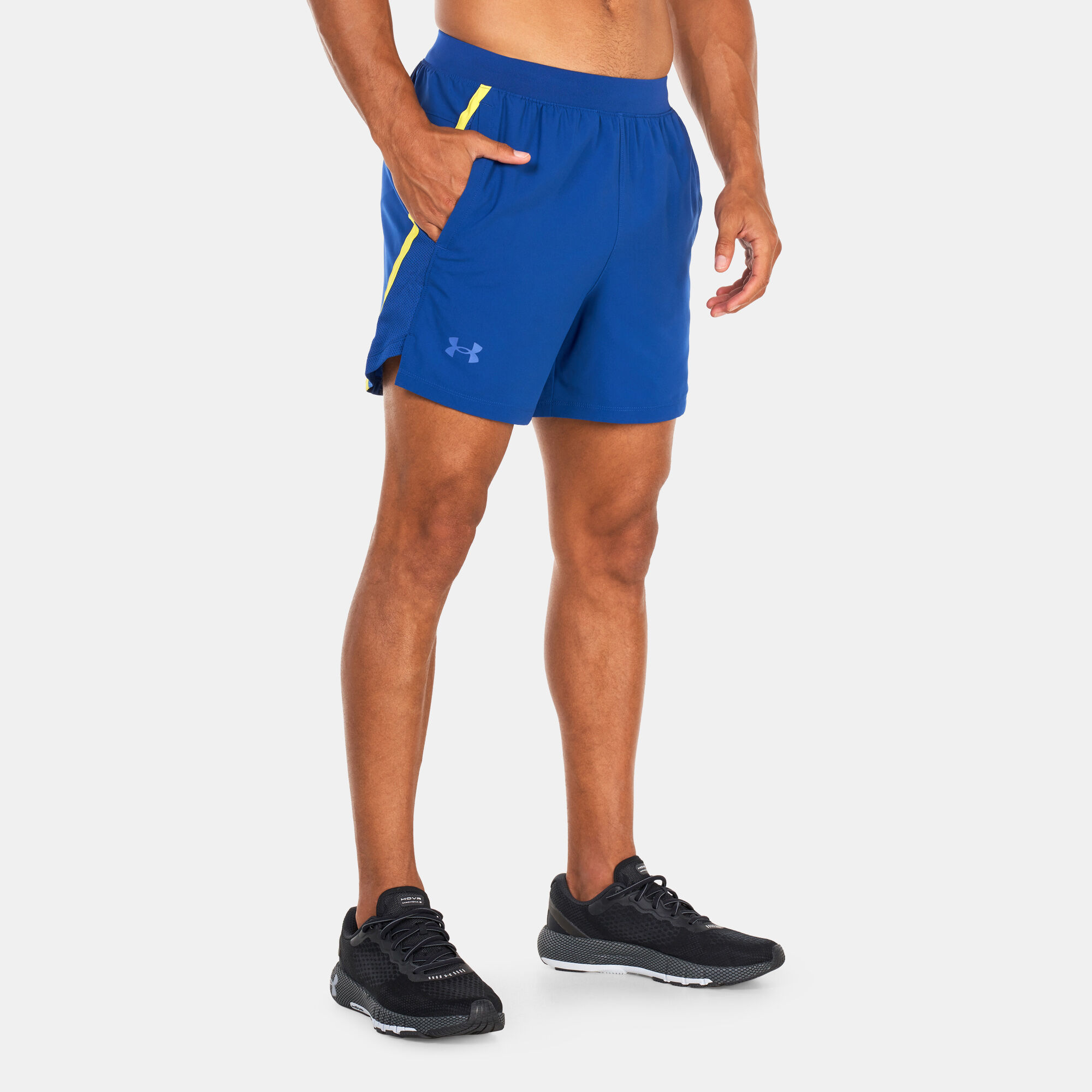 Buy Under Armour Men s UA Launch Run 5 Inch Shorts Blue in Kuwait SSS