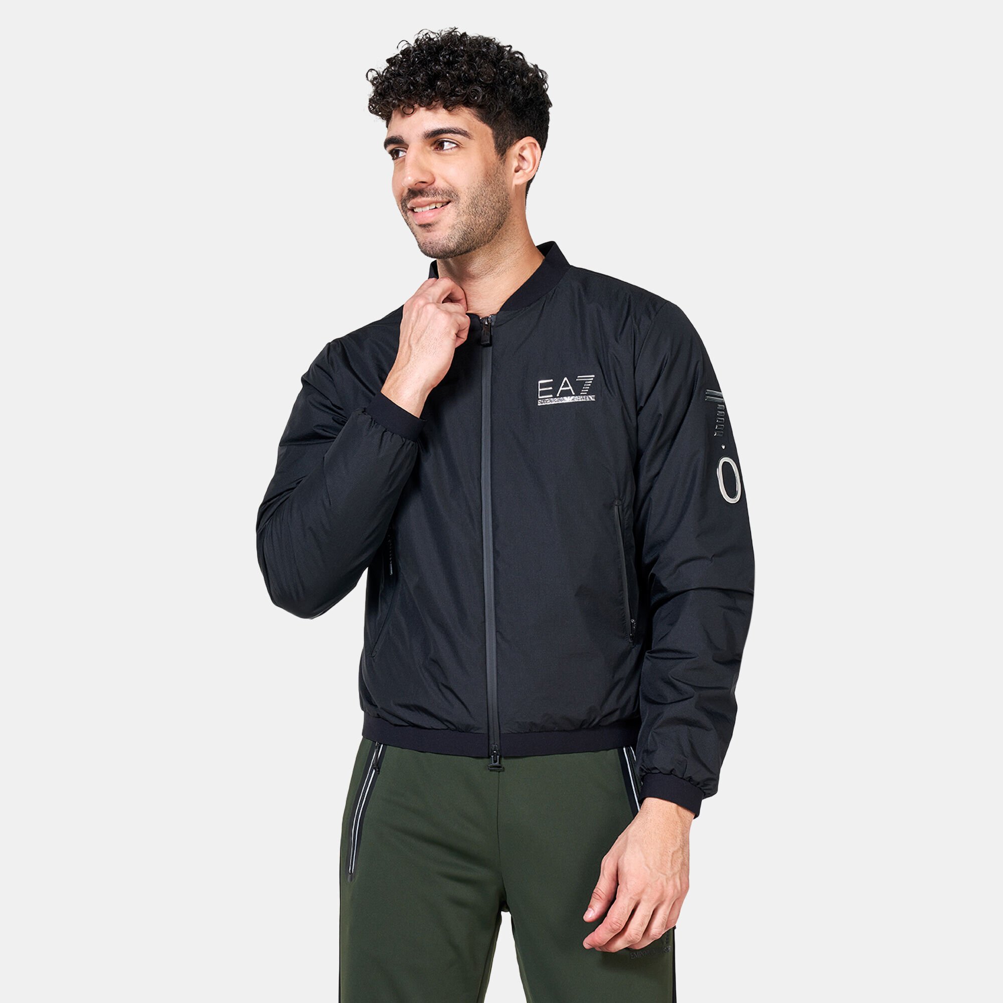 Ea7 bomber jacket black deals