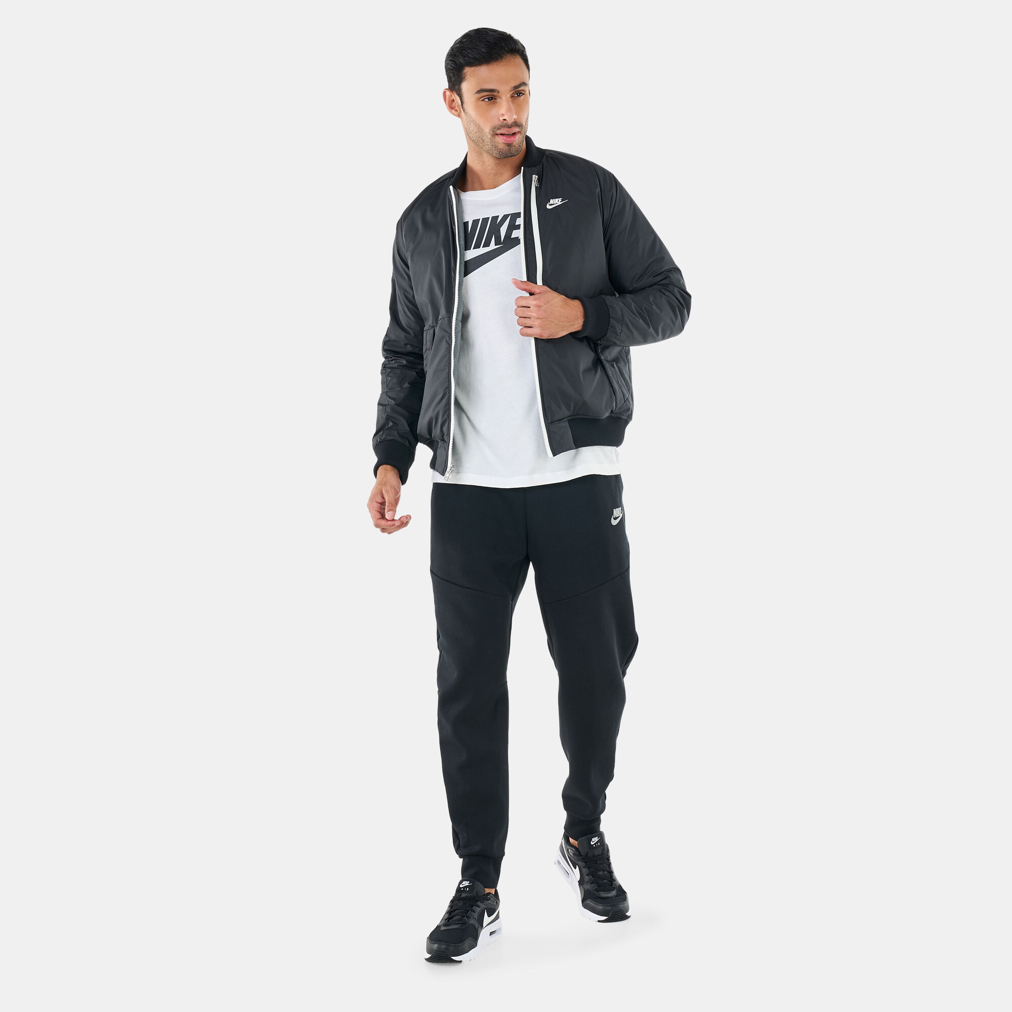 Men s Sportswear Therma FIT Legacy Reversible Bomber Jacket Black Nike in Kuwait SSS