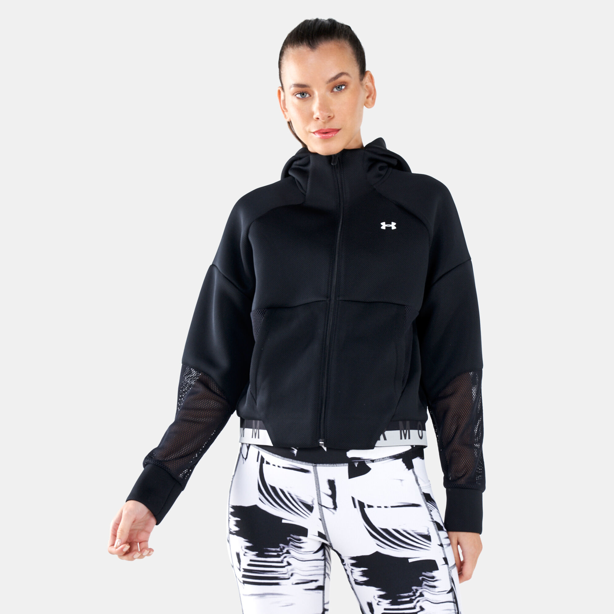 Mikina under armour move full zip hoodie mesh inset best sale