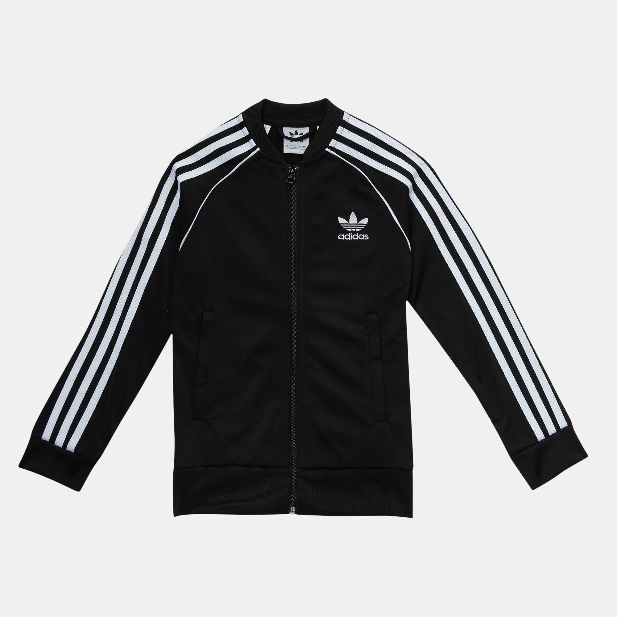 Adidas jacket black best sale kids