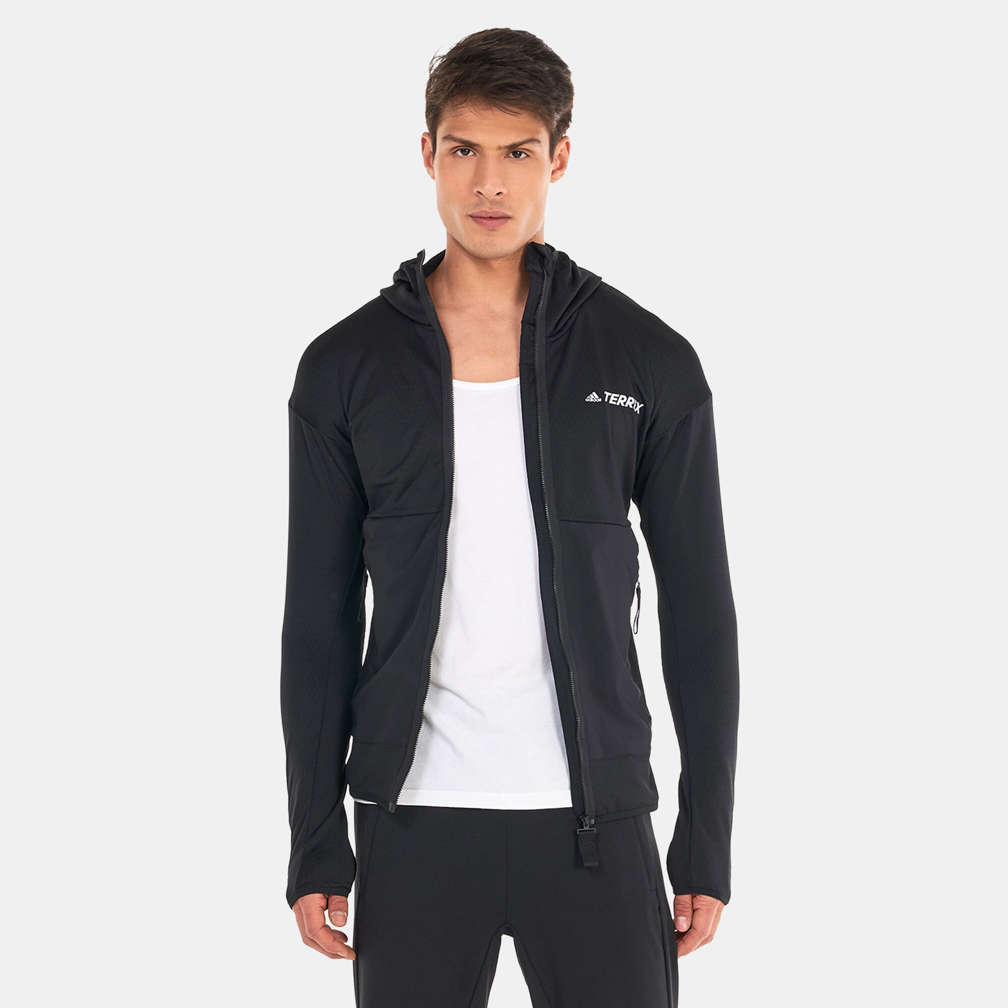 Adidas men's hiking fleece jacket hotsell