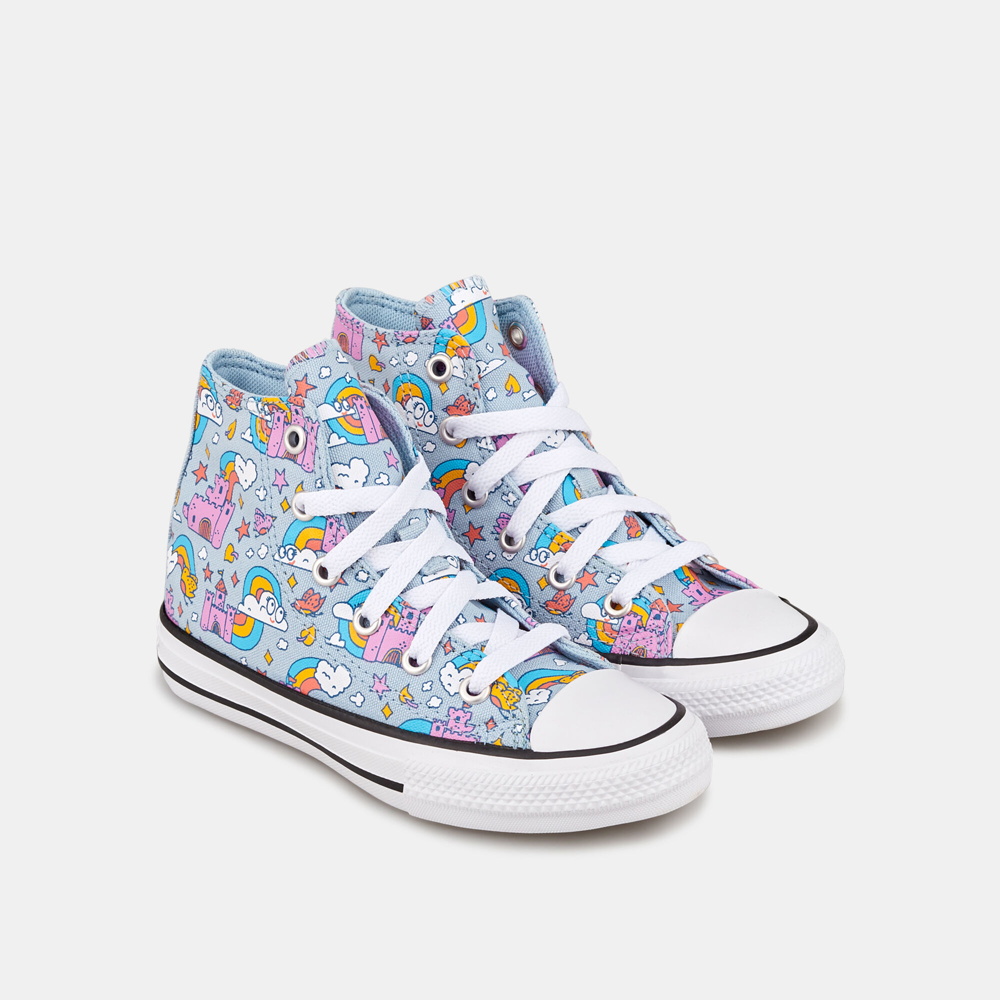 Buy Converse Kids Chuck Taylor All Star Rainbow Castles High Top Unisex Shoe Younger Kids Blue in Kuwait SSS