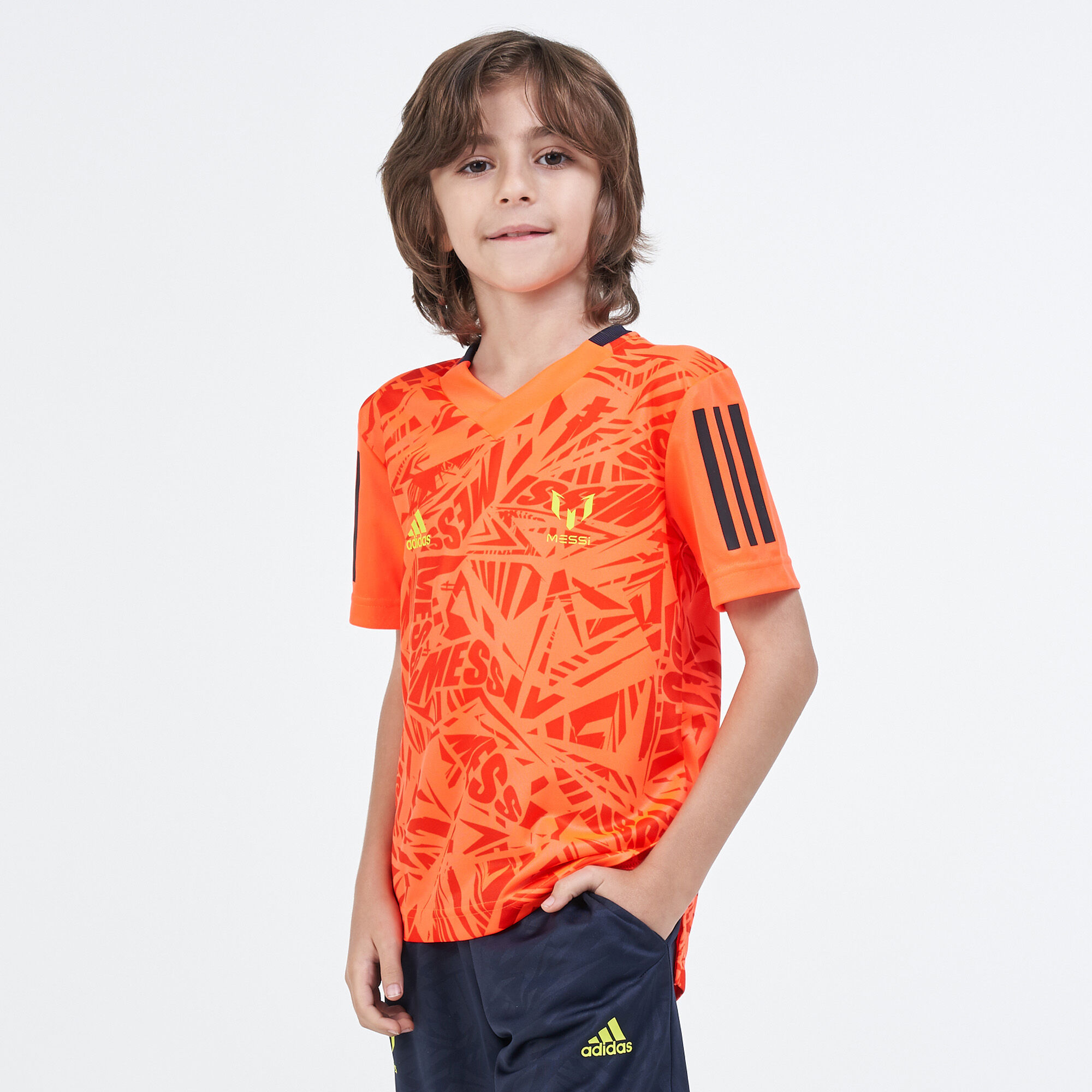 Kids Messi Football Inspired Iconic Jersey Red adidas in Kuwait SSS
