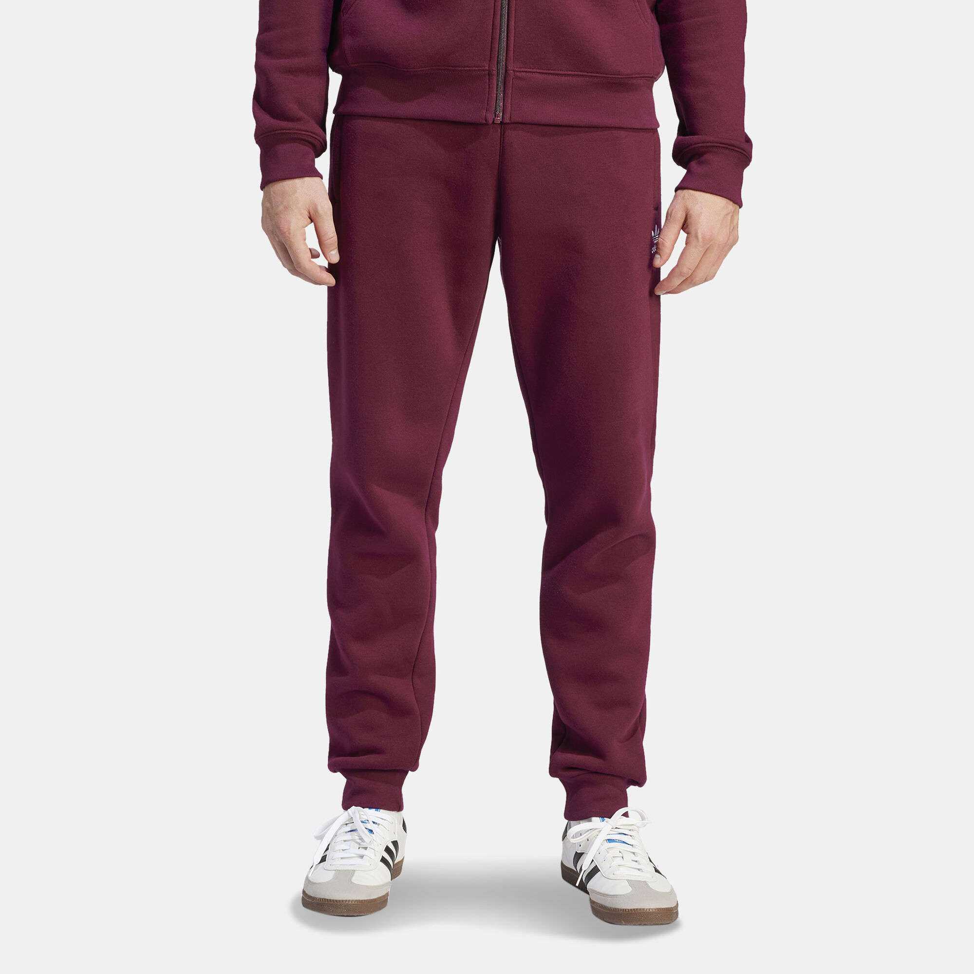 Burgundy adidas pants mens on sale