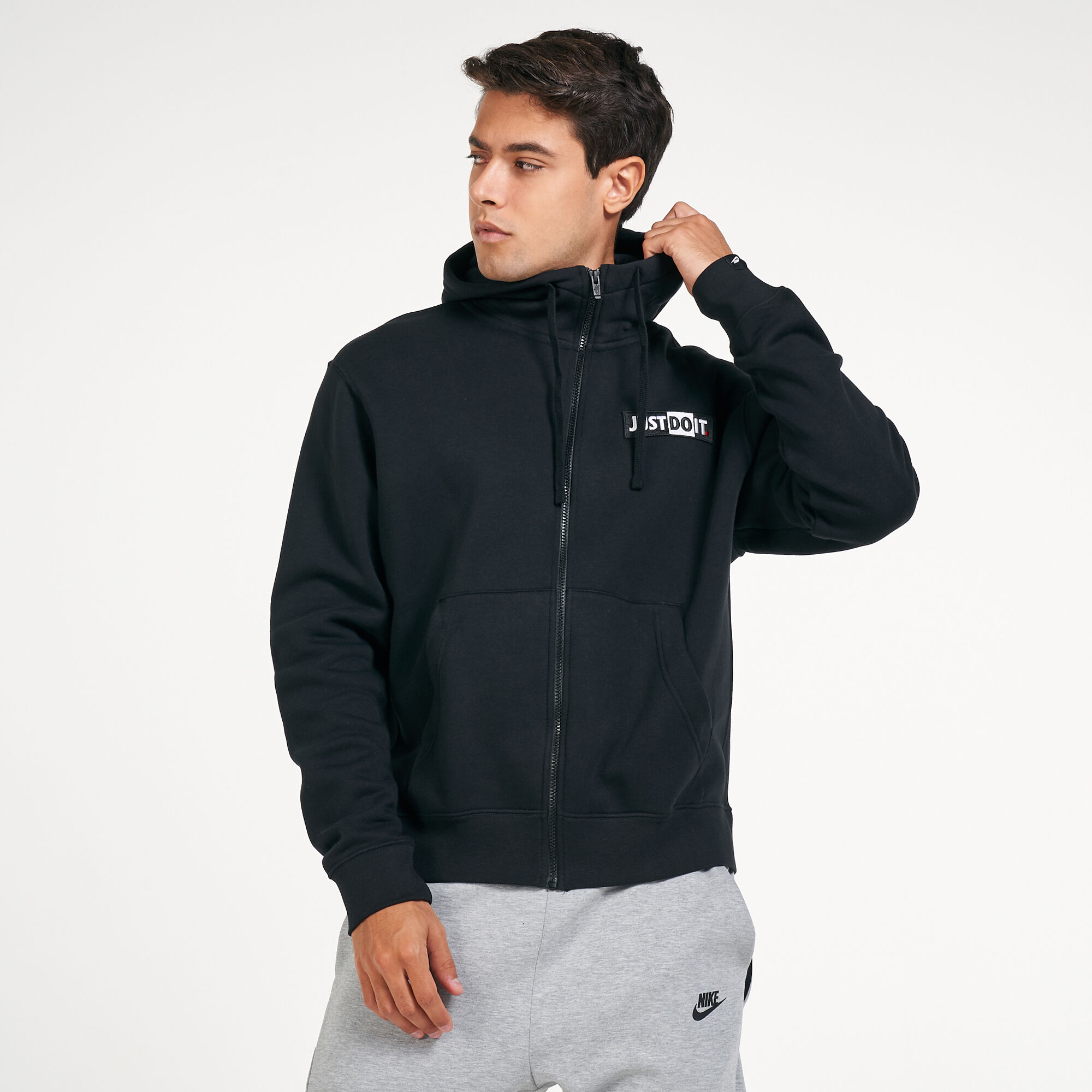 Nike men's sportswear just do it fleece zip hoodie new arrivals