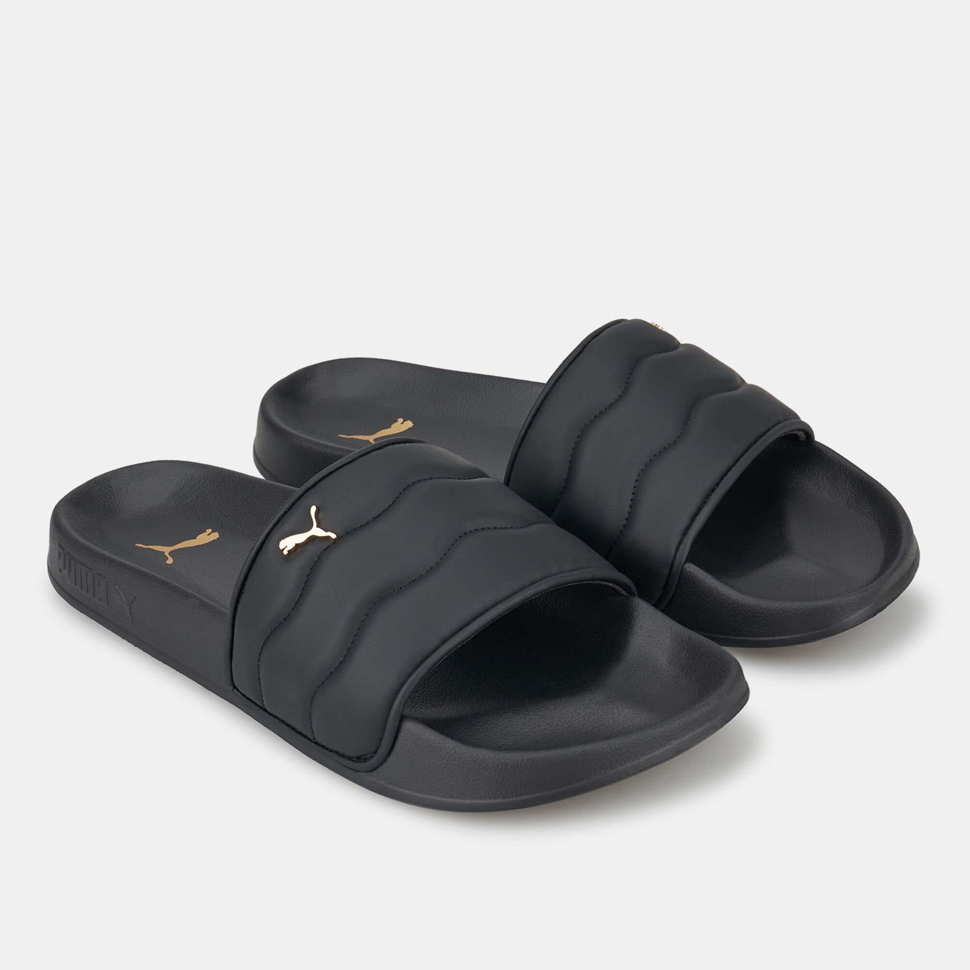 Women s Leadcat 2.0 Puffy Slides Black PUMA in Kuwait SSS