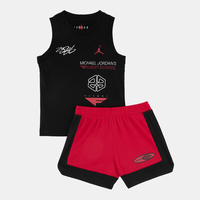 Jordan Kids' MJ Brooklyn Mesh Tank Top and Short Set Black