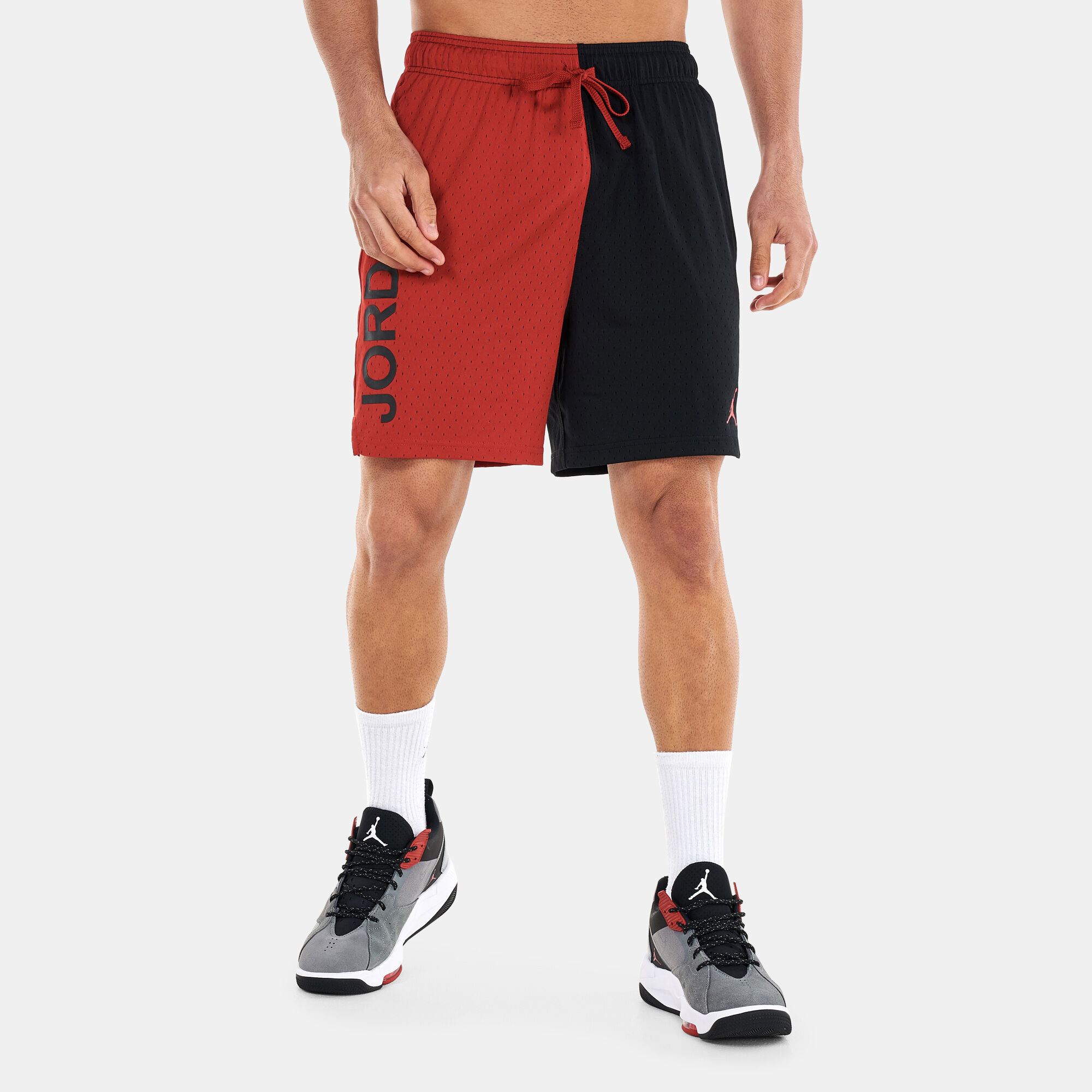 Graphic basketball shorts top