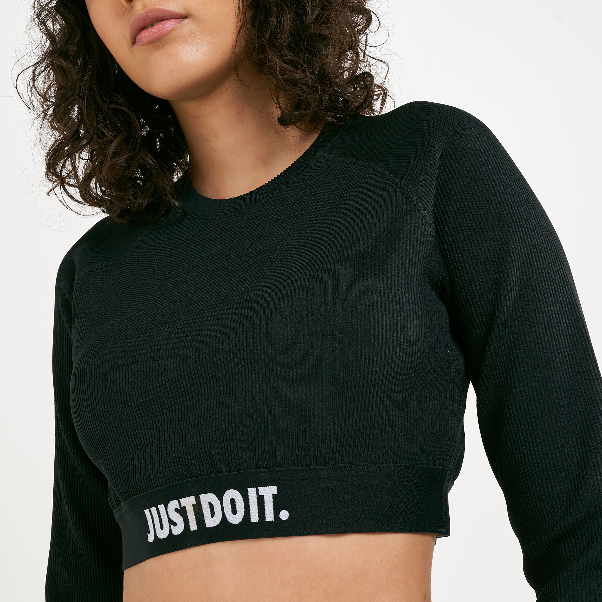 Women s Sportswear Just Do It Cropped Long Sleeves T Shirt