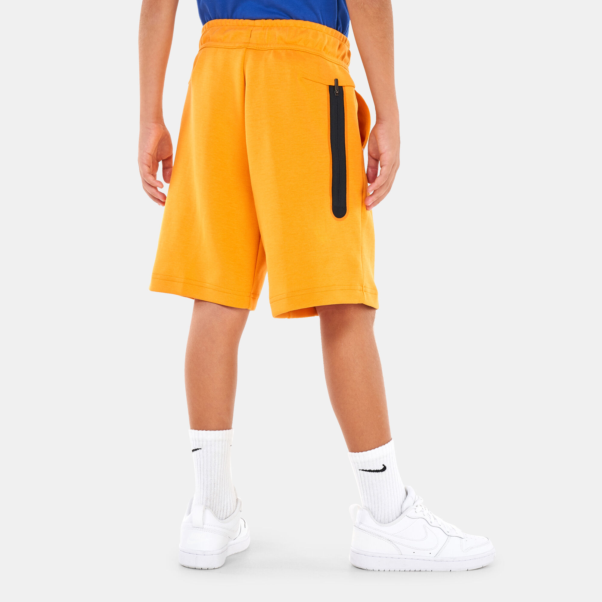Nike fleece shorts yellow cheap