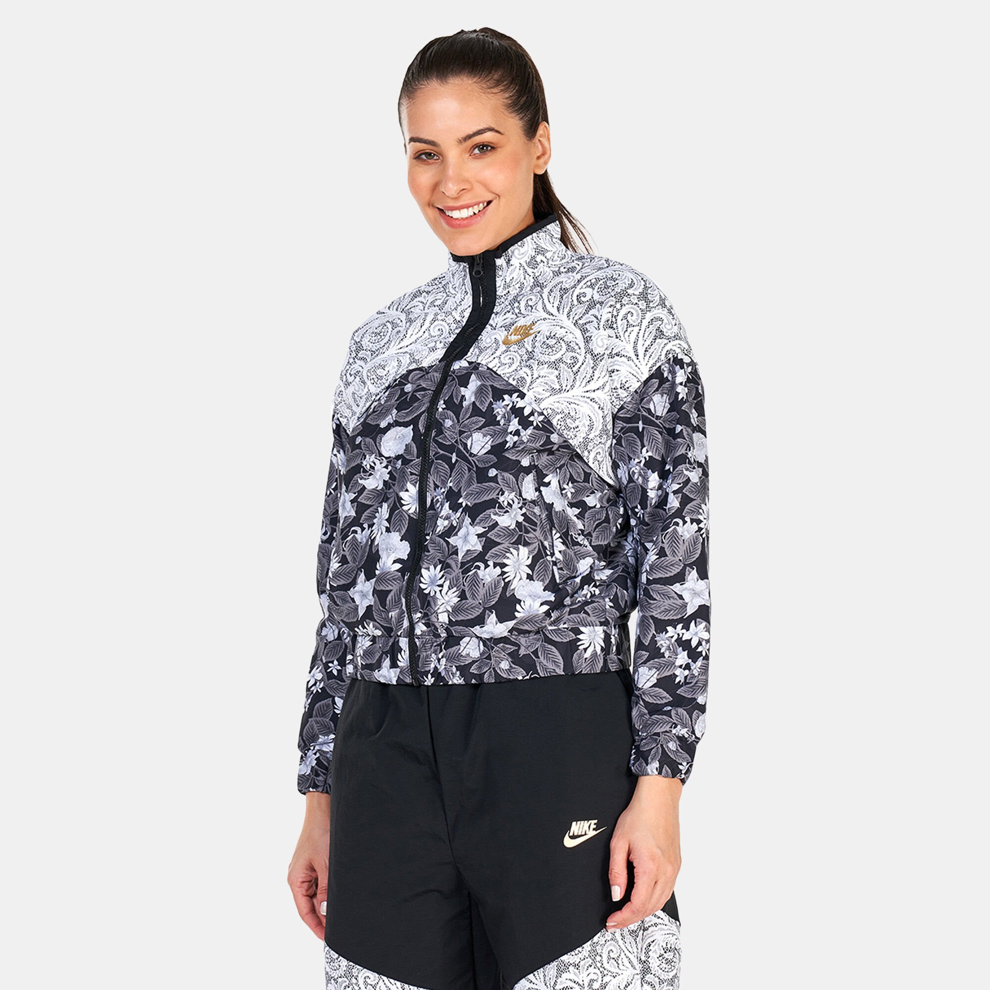 Women s Serena Williams Design Crew Woven Jacket Grey Nike in Kuwait SSS