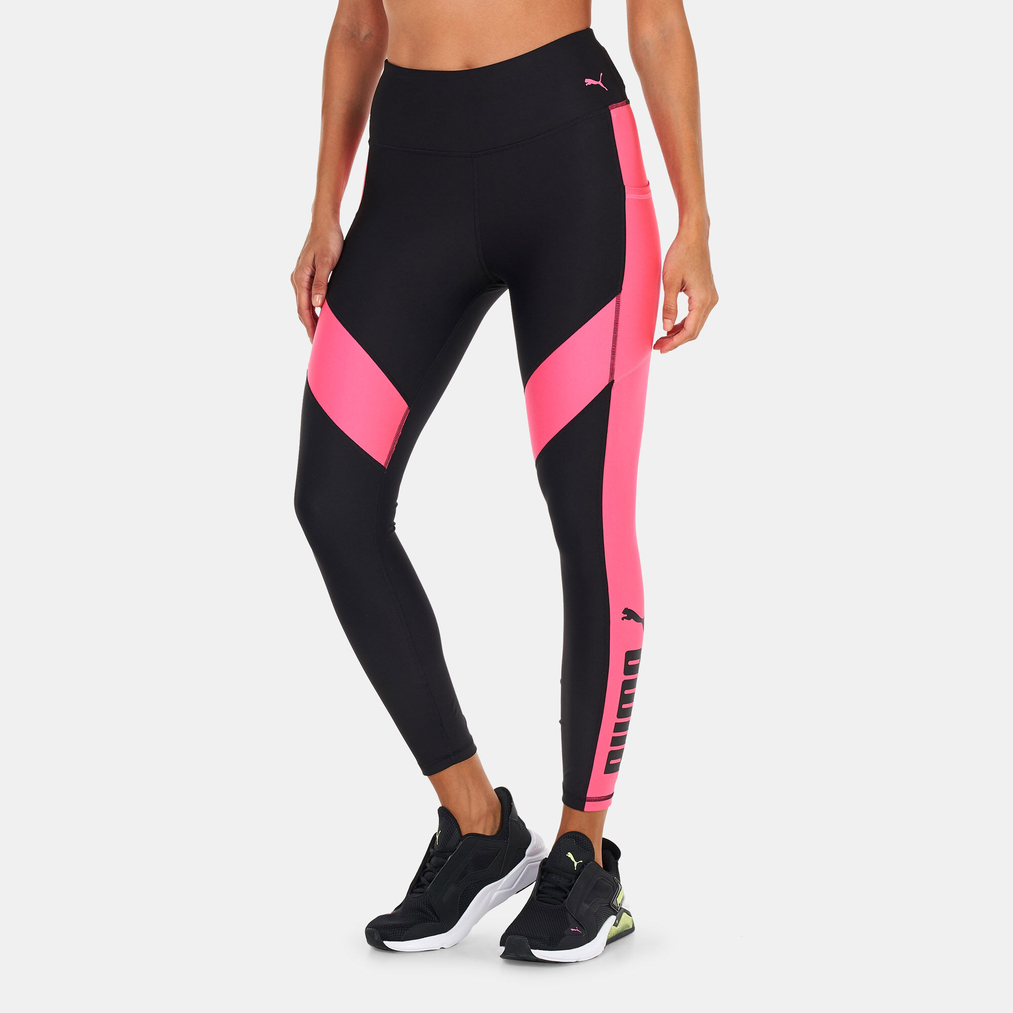 Pink and black puma leggings 2025