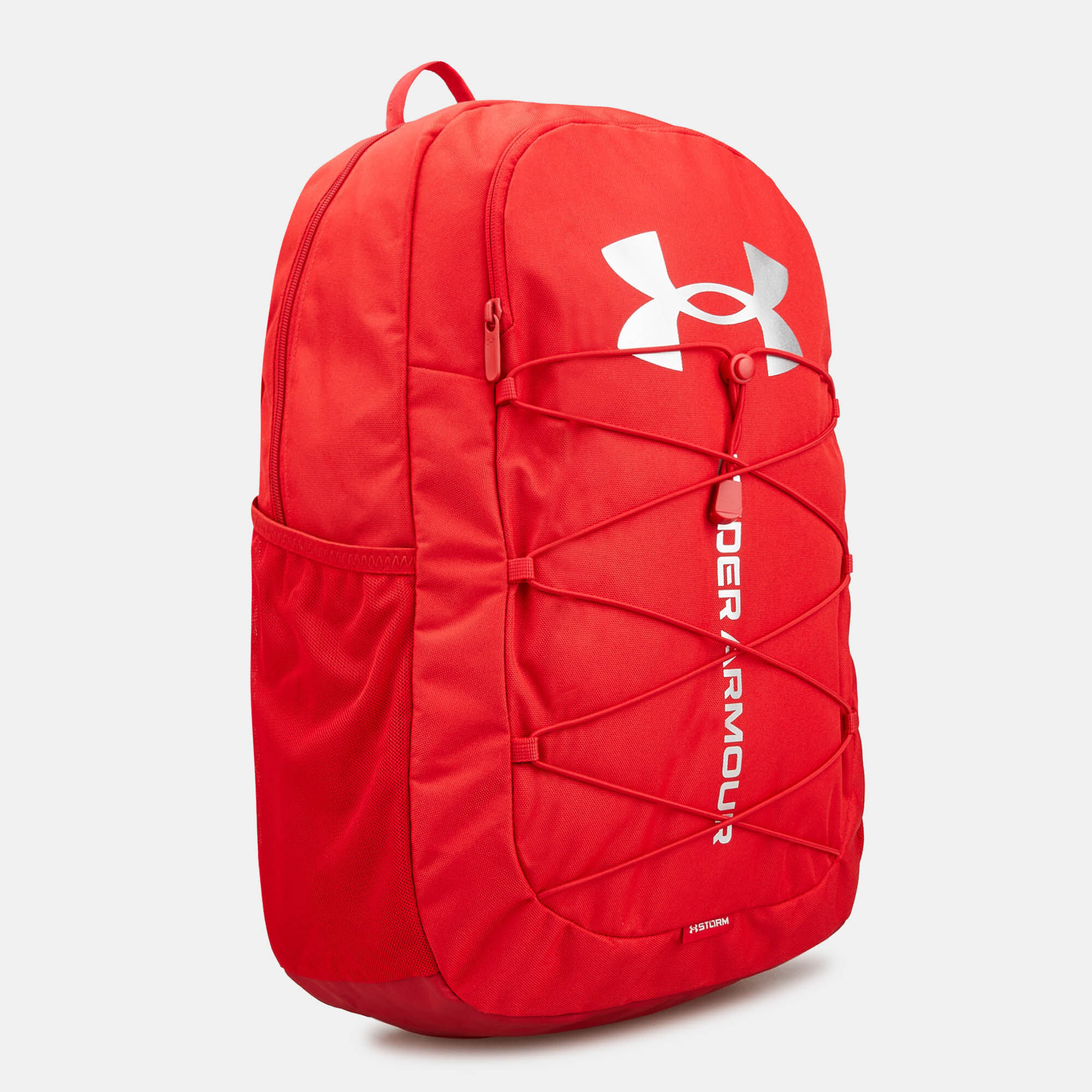 Under armour sales hustle backpack red