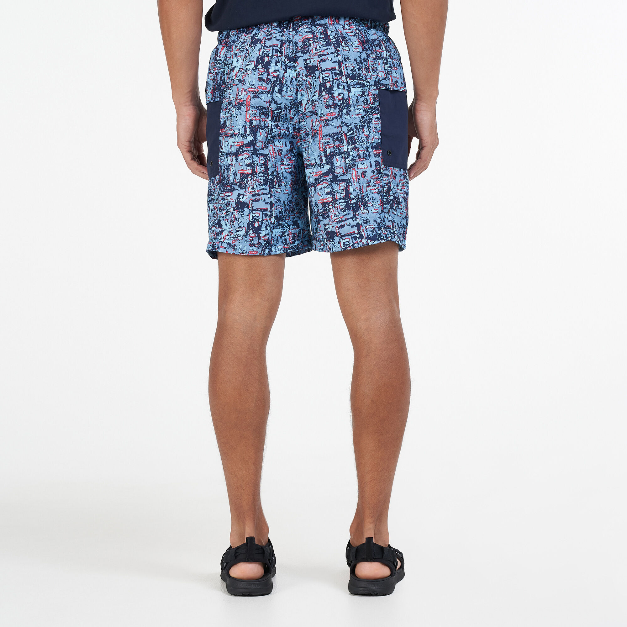 Timberland Men's YC Summer Stipple Allover Print Trail Shorts in