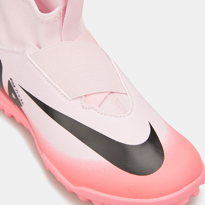 Nike Kids' Mercurial Superfly 9 Academy Turf Ground Football Shoes Pink image number 4