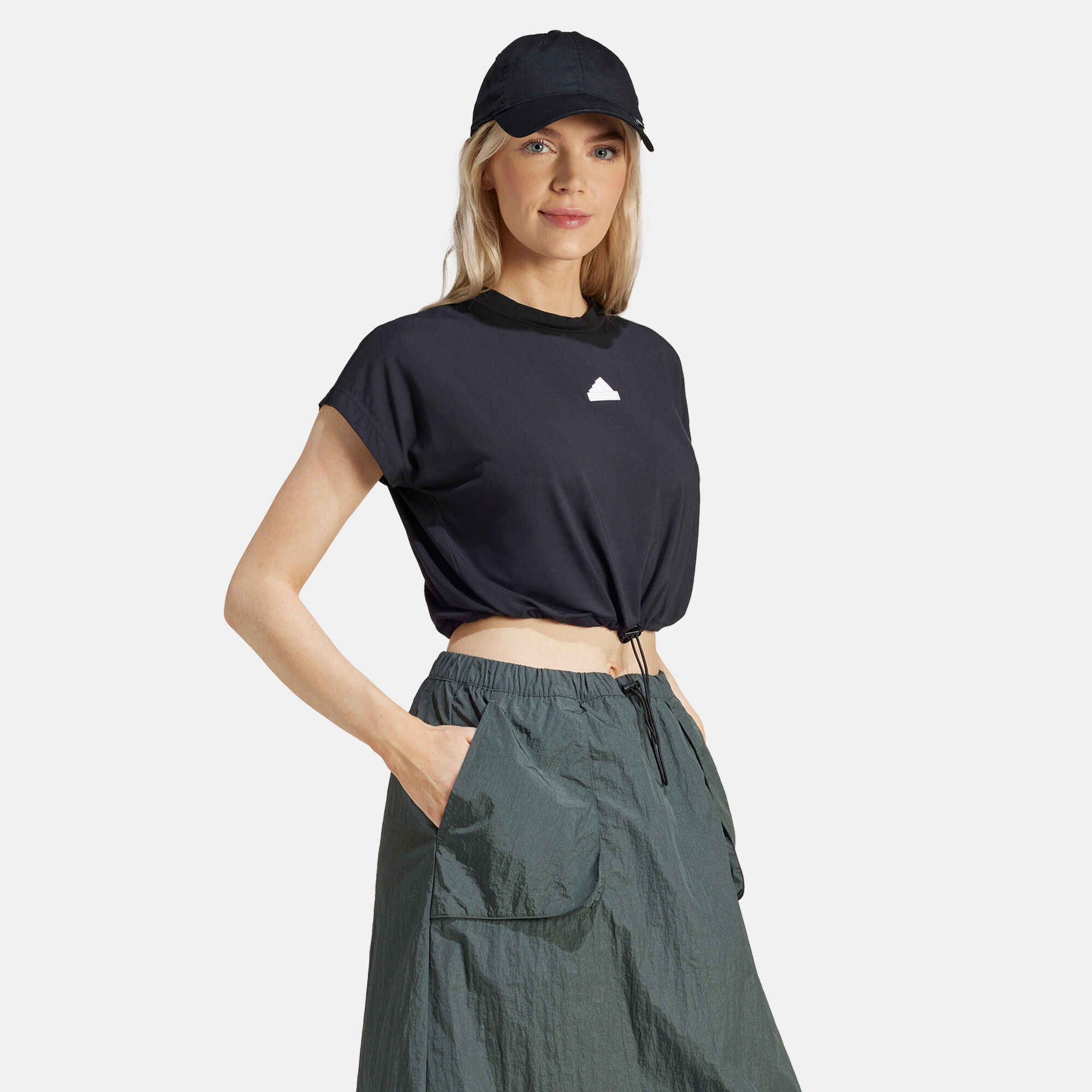 Women s City Escape Crop Top Black adidas in Kuwait SSS