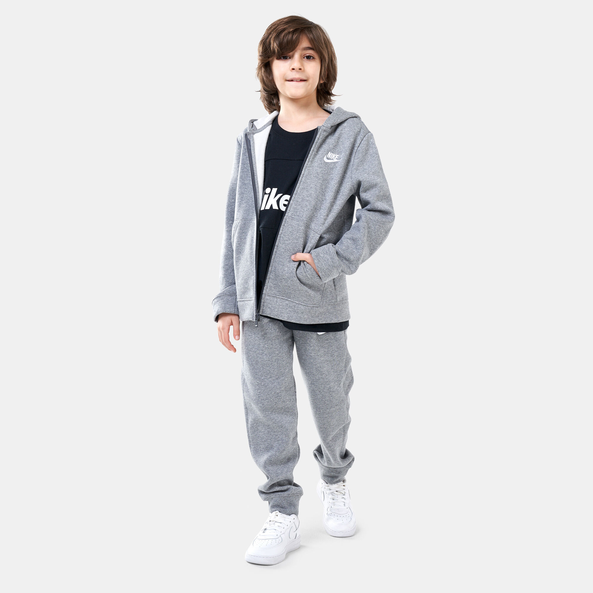 Kids Sportswear Core Track Suit Older Kids Grey Nike in Kuwait SSS