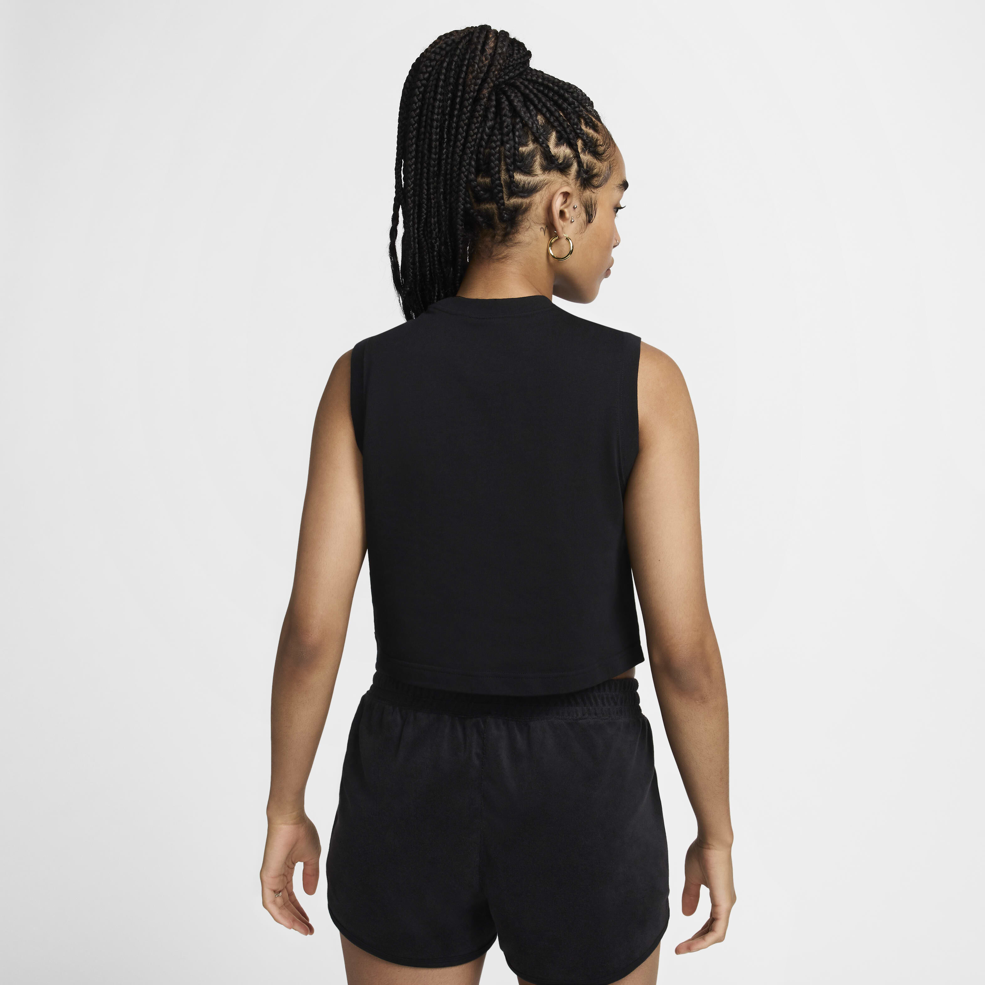 Women s Court Heritage Cropped Tennis Tank Top Black Nike in Kuwait SSS