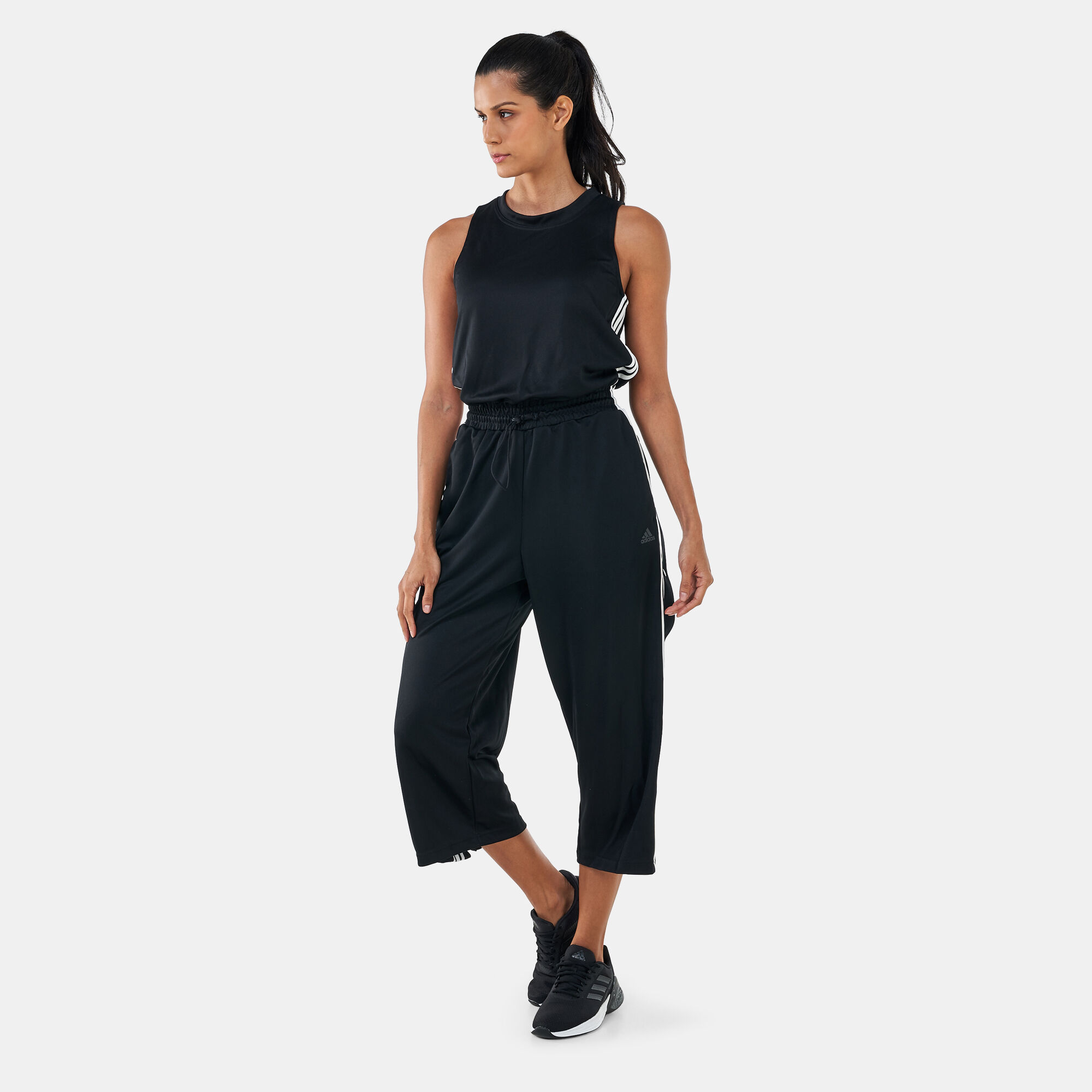 Adidas cropped leg snap romper sales