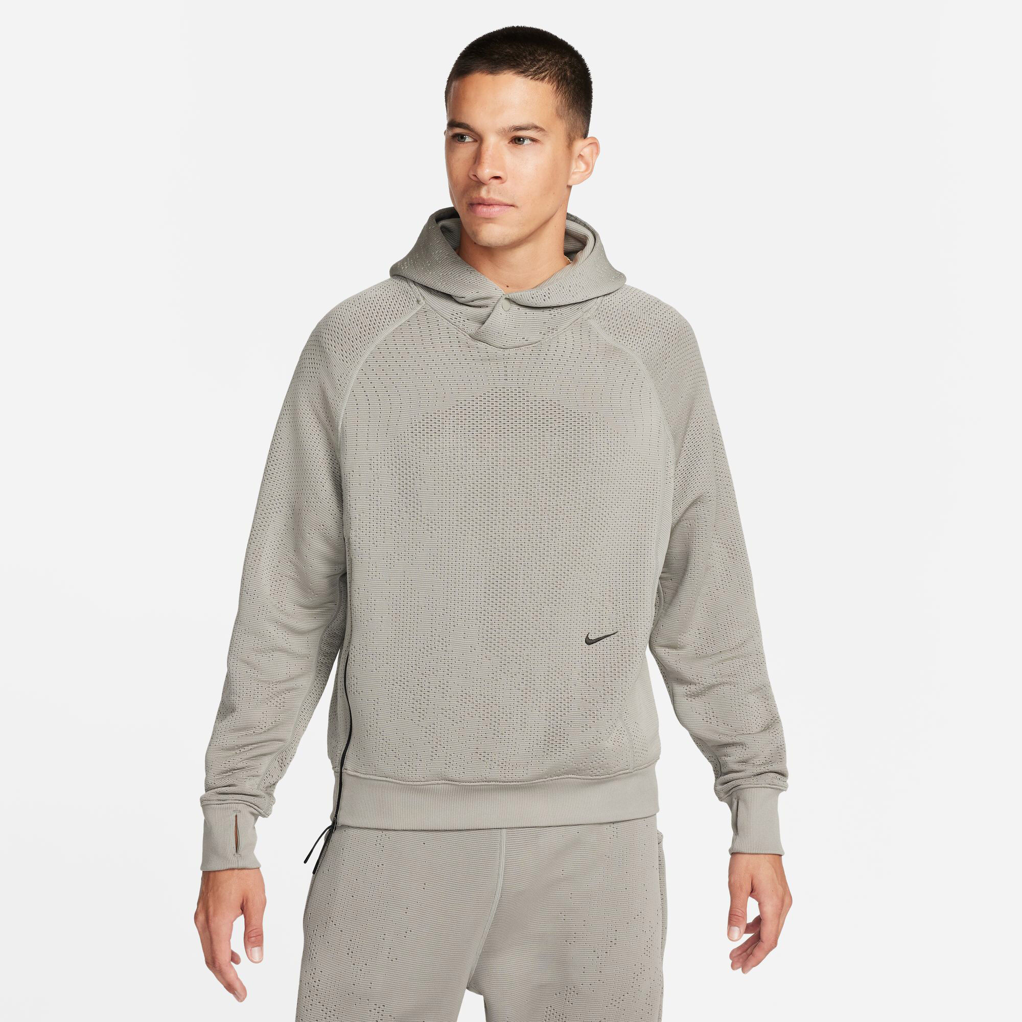 Nike therma hoodie grey deals