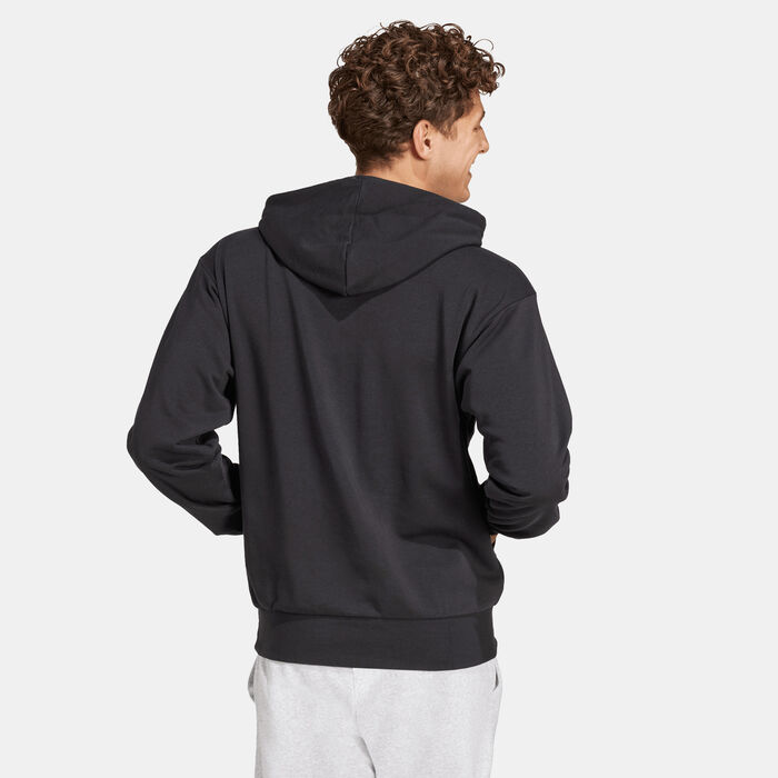 adidas Men's Essentials Feelcozy French Terry Hoodie Black image number 1