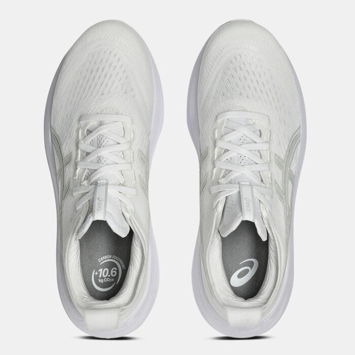 ASICS Men's GEL-NIMBUS 27 Running Shoes White image number 4