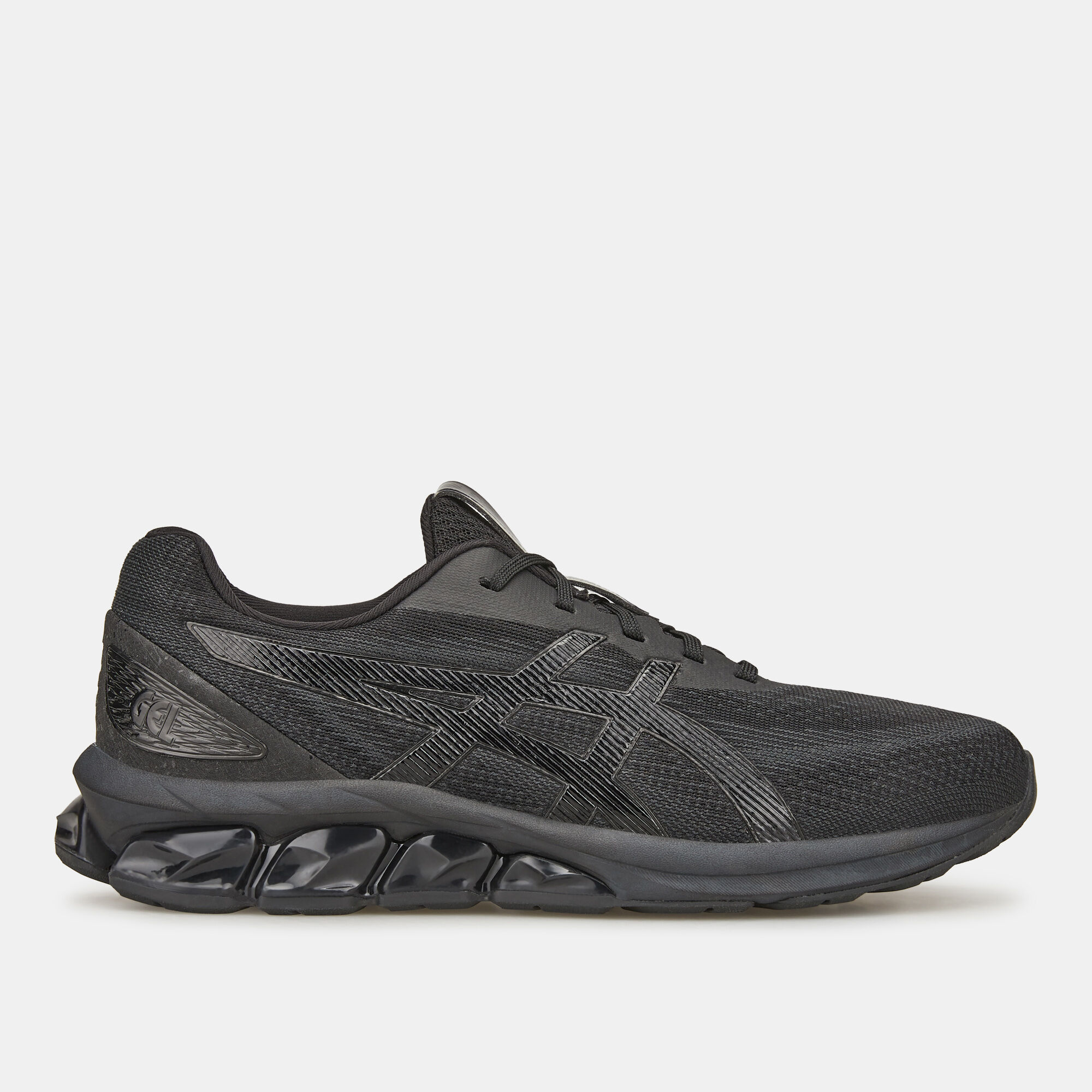 Solid black asics cheap