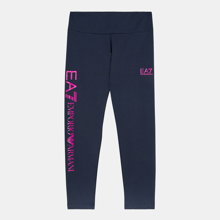 EA7 Emporio Armani Kids' Shiny Leggings Blue image number 0