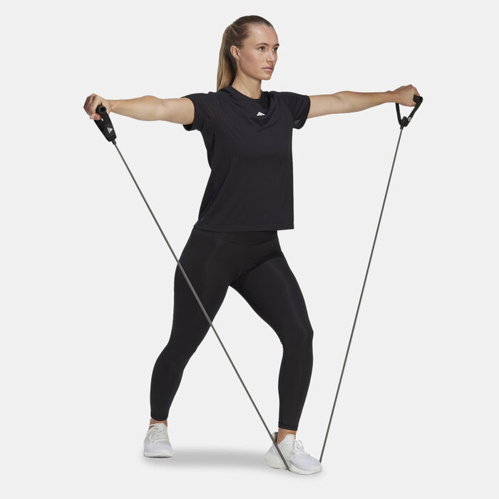 adidas Women's TR-ES Training T-Shirt Black image number 2