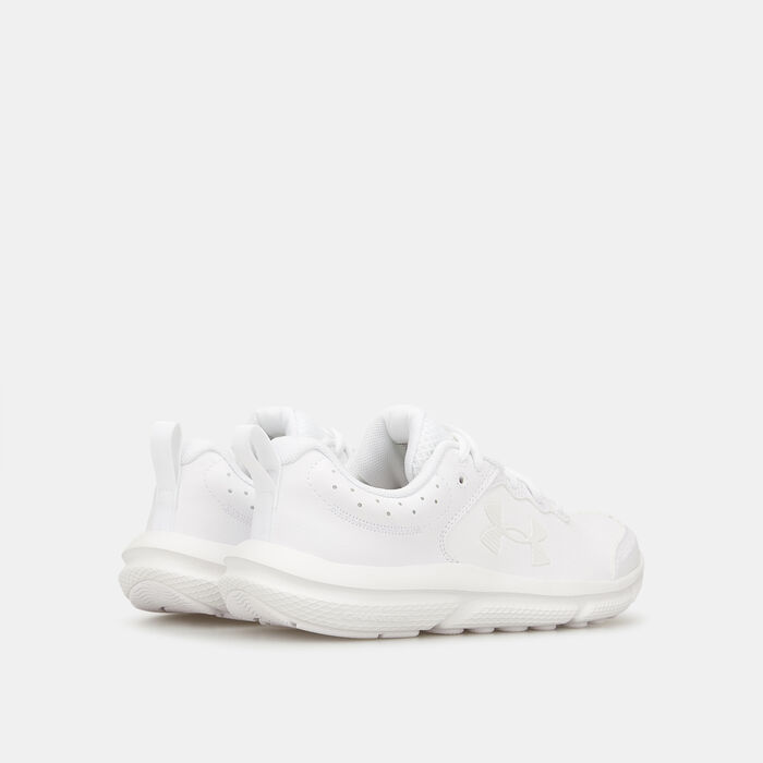 Under Armour Kids' UA Assert 10 Uniform Synthetic Running Shoe (Older Kids) White image number 3