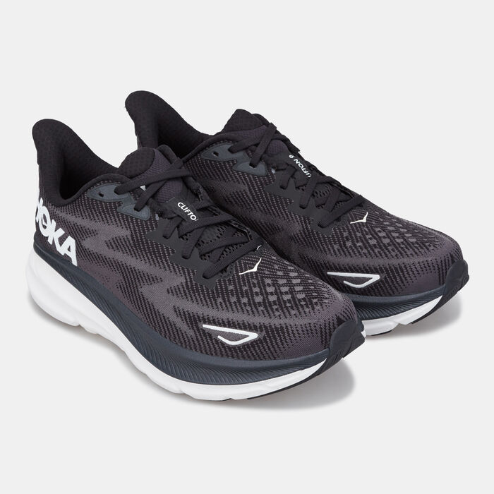 HOKA Men's Clifton 9 Running Shoe Black image number 2