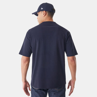 New Era Men's MLB New York Yankees Script Graphic T-Shirt Blue