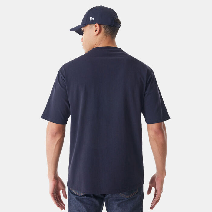 New Era Men's MLB New York Yankees Script Graphic T-Shirt Blue image number 1