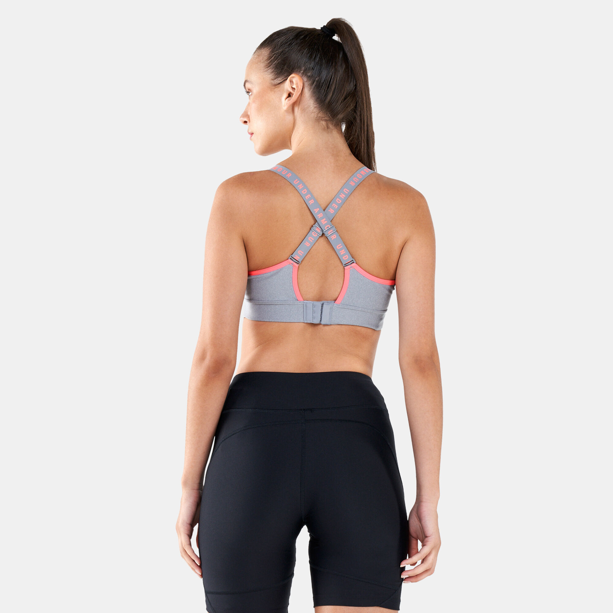 Women's ua infinity mid heather sports bra clearance