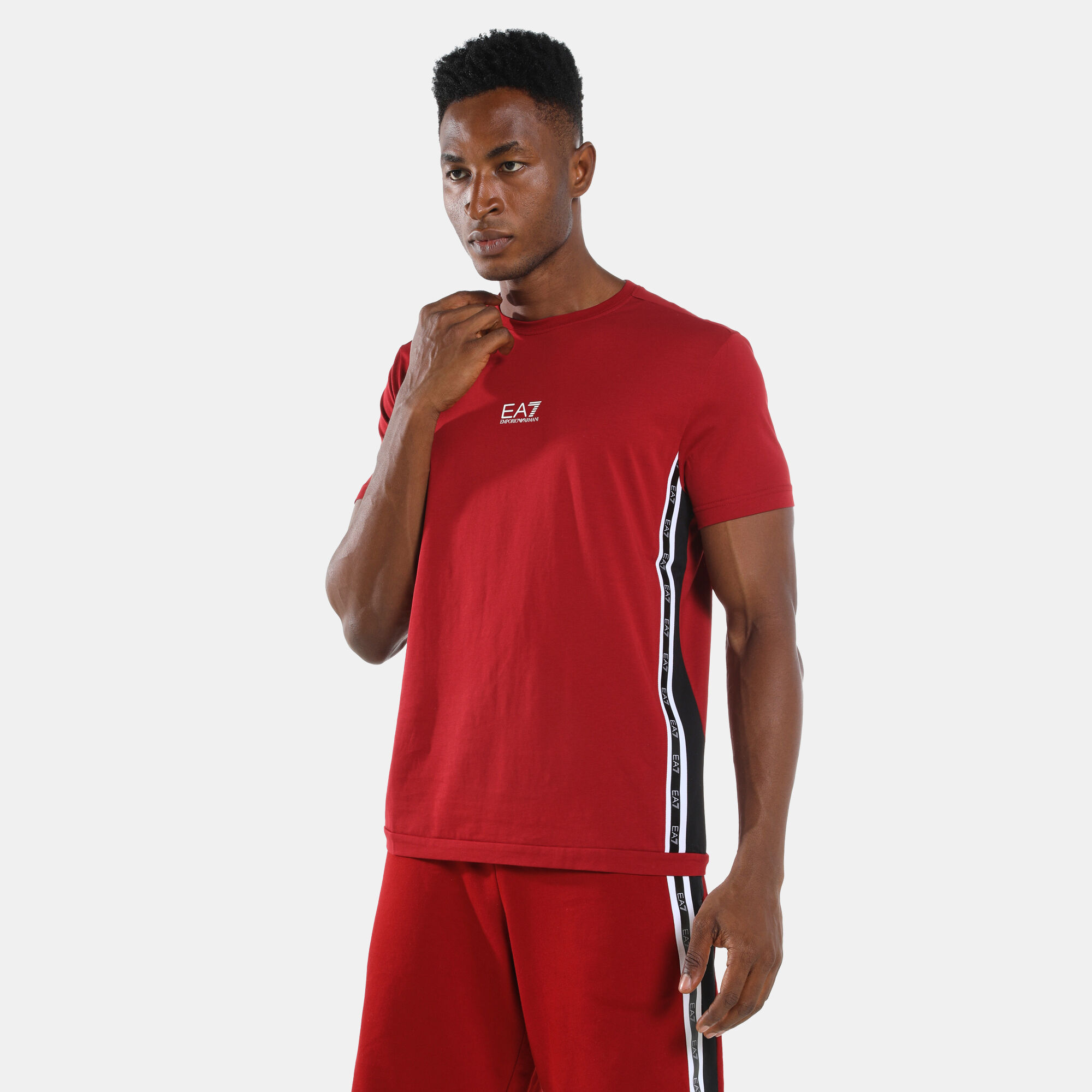 Buy EA7 Emporio Armani Men s Train Logo Series Side Tape T Shirt