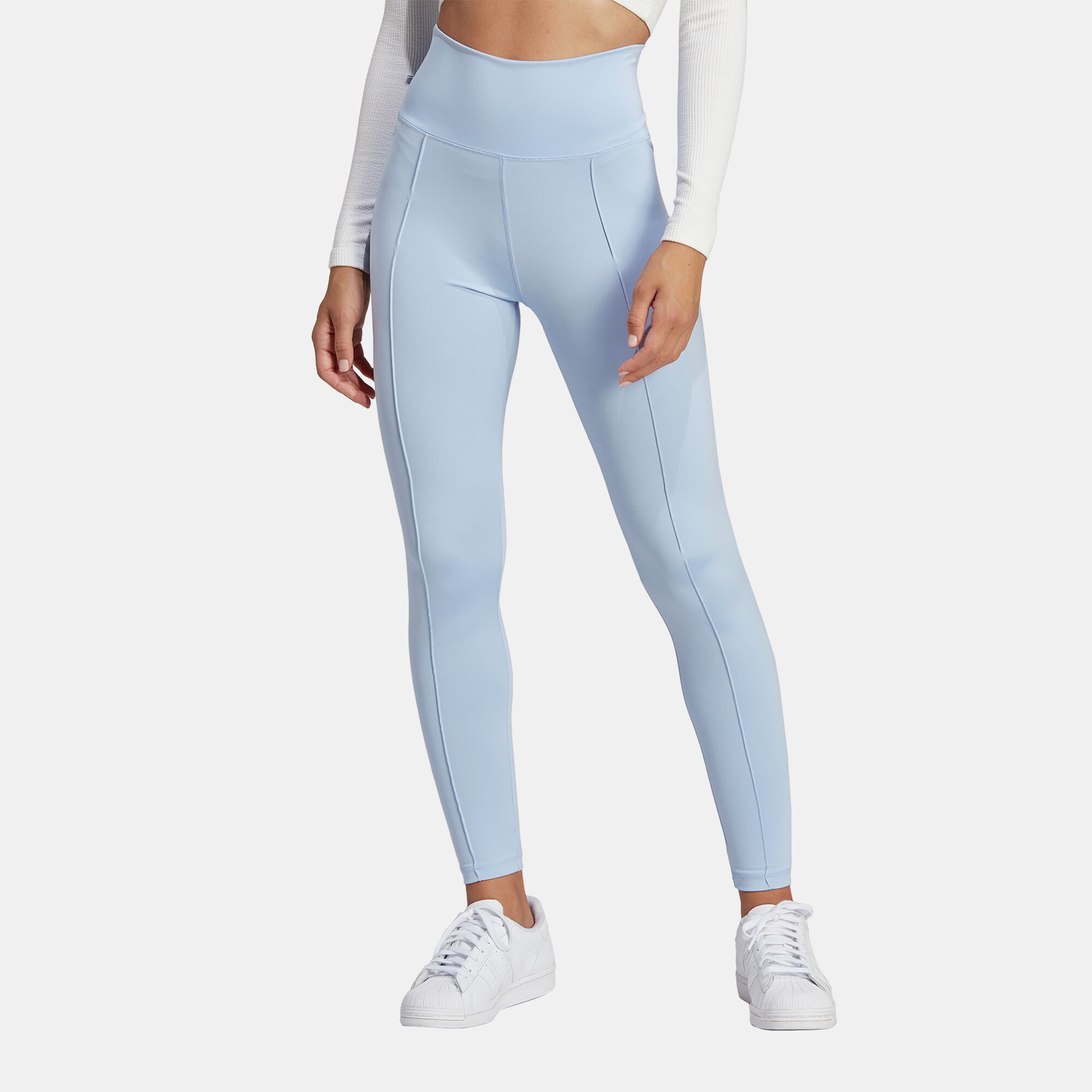 Girls blue adidas leggings on sale