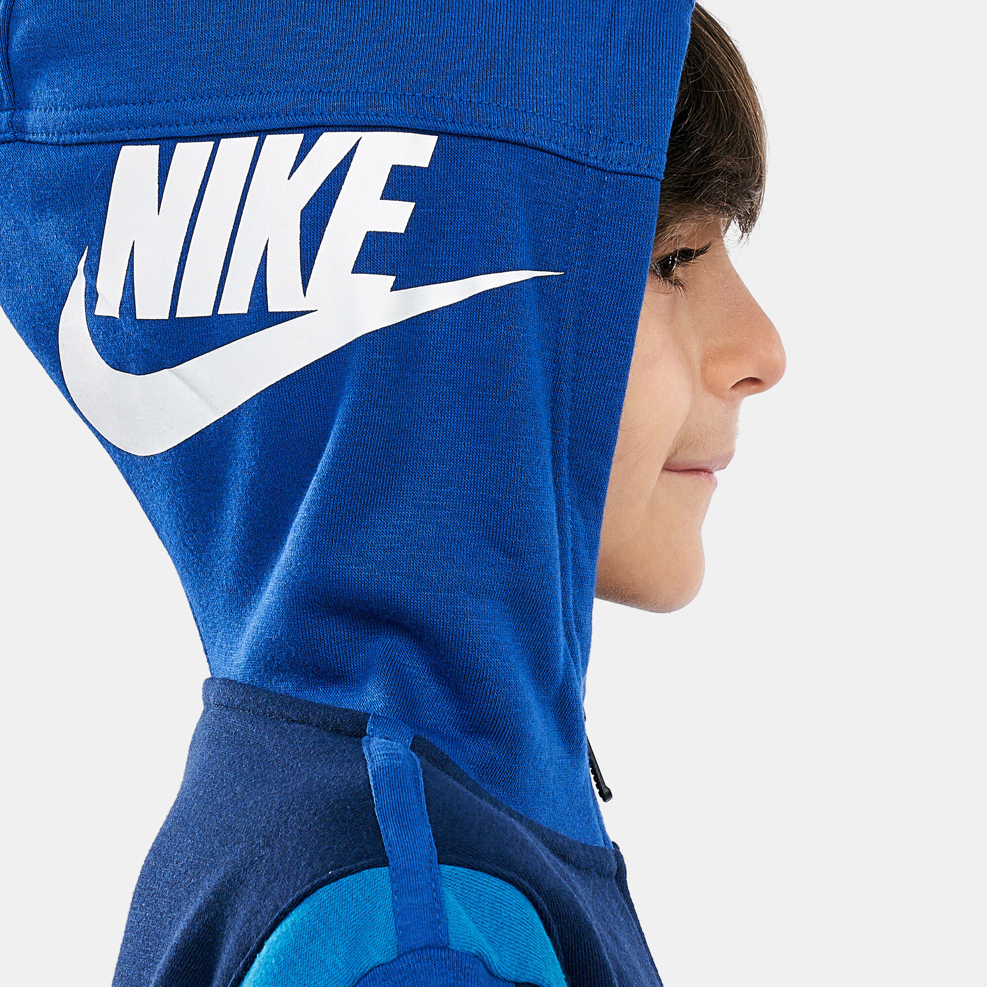 Kids Amplify Full Zip Hoodie Blue Nike in Kuwait SSS