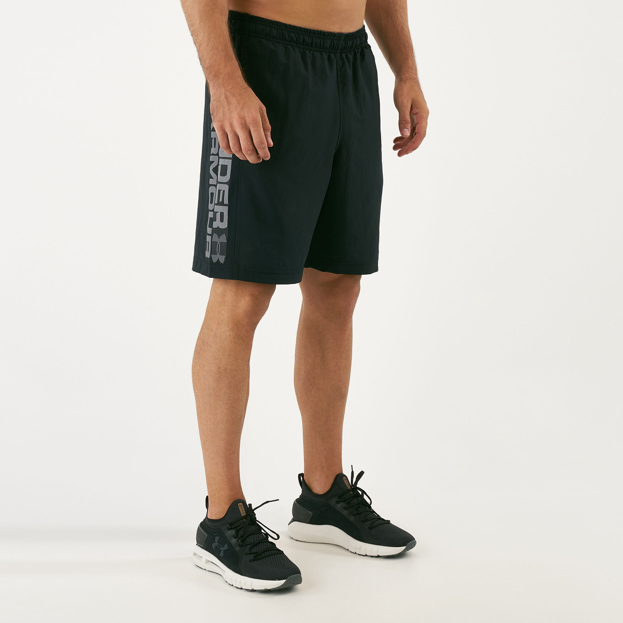 Woven graphic wordmark hotsell short